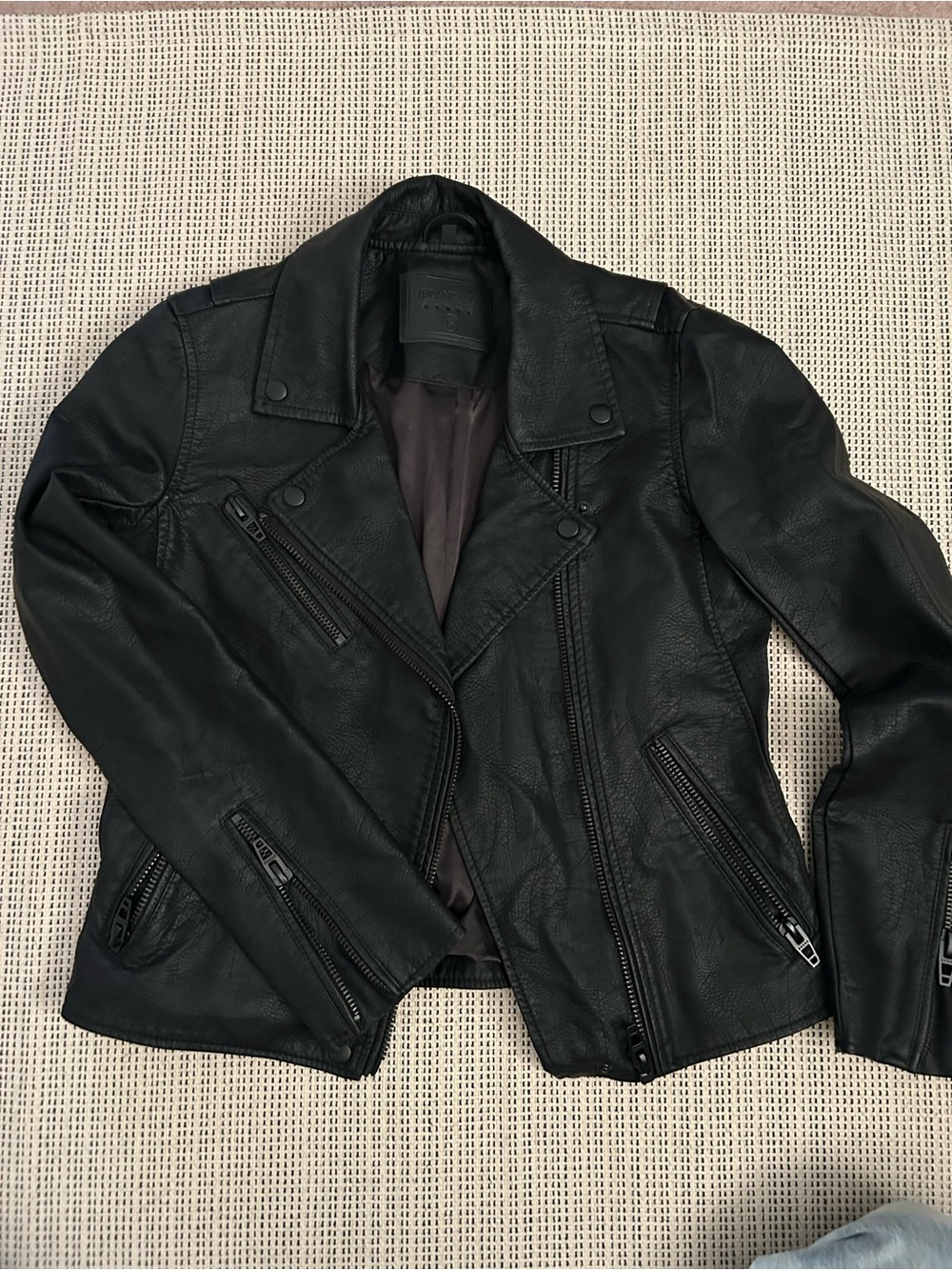 Blank NYC Black Faux Leather Moto Jacket